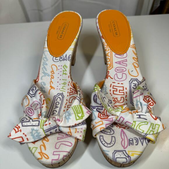 Coach Multicolor Printed Sandals - Picture 3 of 12